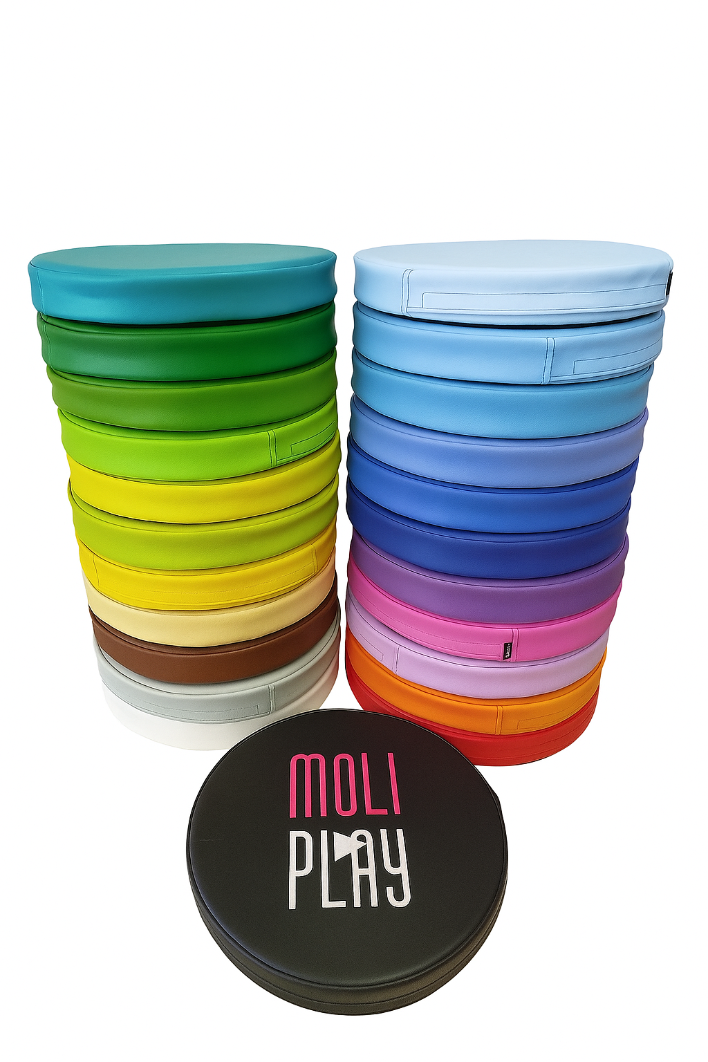 Sada podsedáků Moliplay koženka 35 x 5 cm 23 kusů