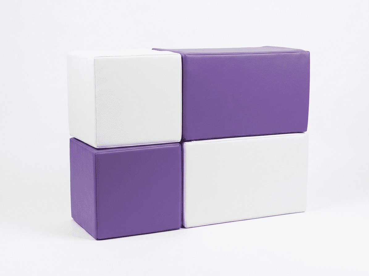 Molitanová stavebnice 2xkostka+2xkvádr Moliplay 30x30x30 koženka XXL